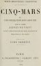 [Gutenberg 44198] • Cinq-Mars; ou, Une conjuration sous Louis XIII (Tome 1 of 2)